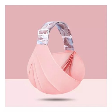 PORTABEBÉ FULAR AJUSTABLE CANGURO ERGONÓMICO ALGODÓN 20 KG ROSADO - 1