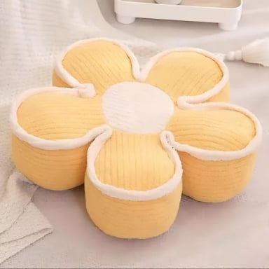 COJÍN DECORACIÓN LIVING COMEDOR DISEÑO FLOR DECORACIÓN LIVING AMARILLO - 1