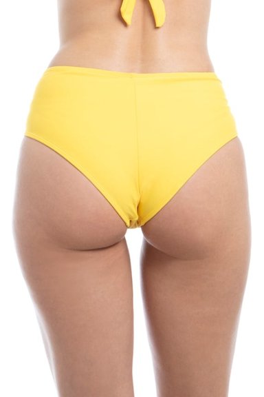 BIKINI CALZÓN CON AMARRA AMARILLO - 2