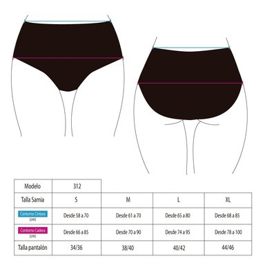 BIKINI MUJER SAMIA 3127 CALZÓN TIRO ALTO COLOR NARANJA - 4