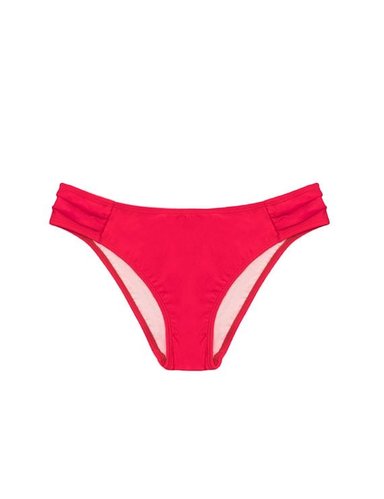 BIKINI MUJER SAMIA CALZÓN CON DRAPEADO ROJO - 1