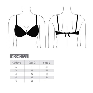 BIKINI MUJER SAMIA SOSTÉN ARRUCHADO COPA C NEGRO - 4
