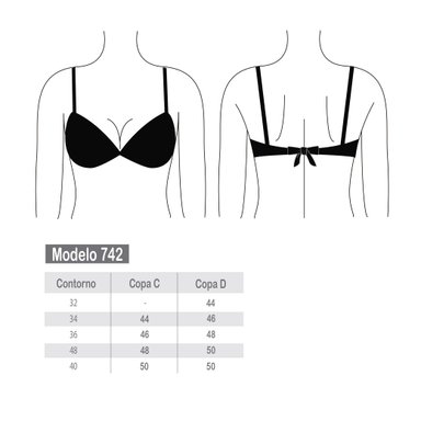 BIKINI MUJER SAMIA ANUDADO COPA C - D NEGRO - 4