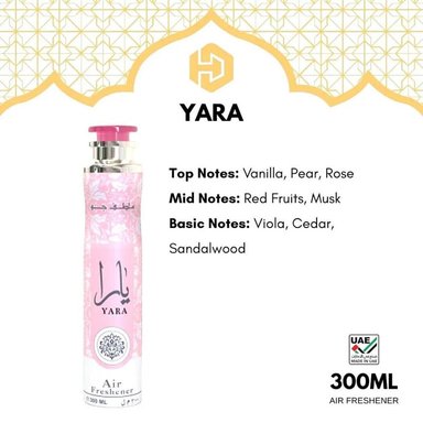 PERFUME UNISEX LATTAFA YARA AMBIENTAL 300 ML - 2