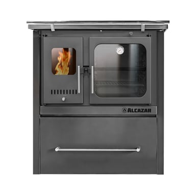 COCINA A LEÑA ALCAZAR EUROPEA M70 GRIS - 1