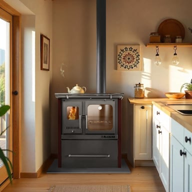 COCINA A LEÑA ALCAZAR EUROPEA M70 BURDEO - 7