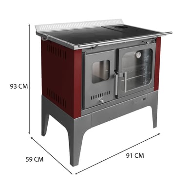 COCINA A LEÑA ALCAZAR EUROPEA S800 BURDEO - 9