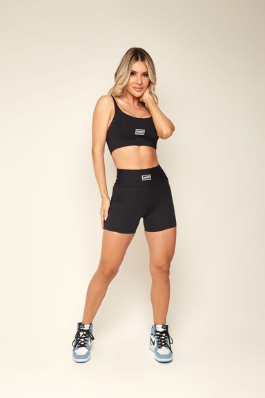 CONJUNTO DEPORTIVO MUJER LETSGYM NEGRO BASIC COLORS SHORT - 1