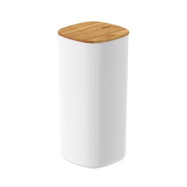 CONTENEDOR HERMÉTICO CON TAPA DE BAMBÚ KEEP 1,5 LT BLANCO OU - 1