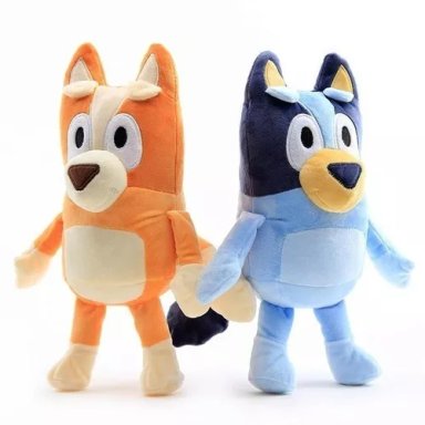 SET DOS PELUCHE SERIE BLUEY 28 CM NUEVOS BLUEY Y BINGO - 1