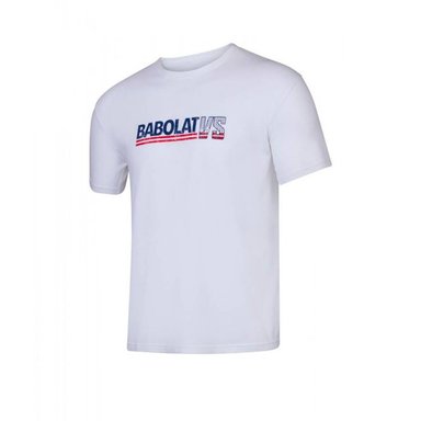 POLERA TENIS HOMBRE BABOLAT ALGODÓN BAB EXCERCISE VINTAGE TEE MEN WHITE - 2