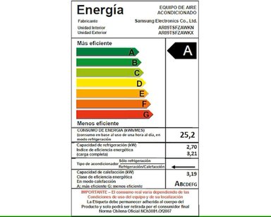 AIRE ACONDICIONADO SAMSUNG AR09TSFZAWK SPLIT INVERTER 9,000 BTU - 3