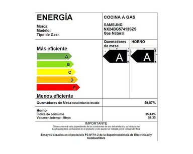 COCINA GAS SAMSUNG 4 PLATOS QUEMADOR RÁPIDO NX24BG57413 - 3
