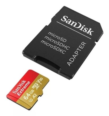 TARJETA DE MEMORIA SANDISK EXTREME CON ADAPTADOR SD 64GB - 1