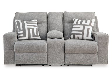 SOFÁ RECLINABLE 2 CUERPOS BISCOE CON CONSOLA - 1