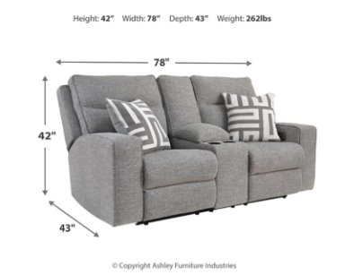 SOFÁ RECLINABLE 2 CUERPOS BISCOE CON CONSOLA - 4