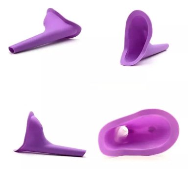 URINARIO PORTÁTIL FEMENINO EMERGENCIA REUTILIZABLE PURPURA - 1