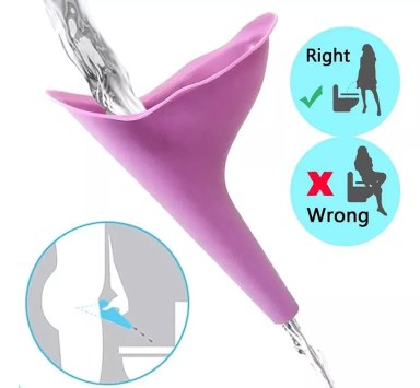URINARIO PORTÁTIL FEMENINO EMERGENCIA REUTILIZABLE PURPURA - 2