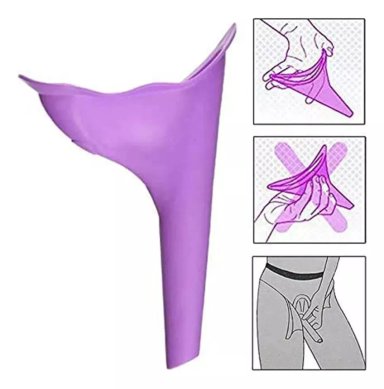 URINARIO PORTÁTIL FEMENINO EMERGENCIA REUTILIZABLE PURPURA - 5