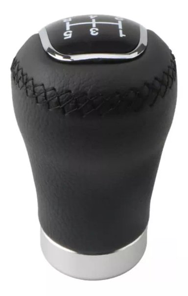 POMO PERILLA PALANCA CAMBIO ECO CUERO NEGRO 5 Ó 6 VELOCIDADE - 2