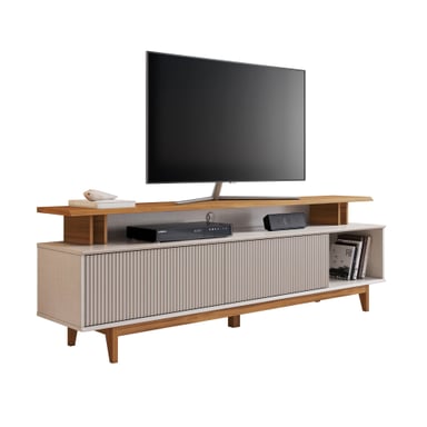 RACK TV70' HOME MOBILI RODAS NT 1385 BLANCO OW/NATURAL - 1