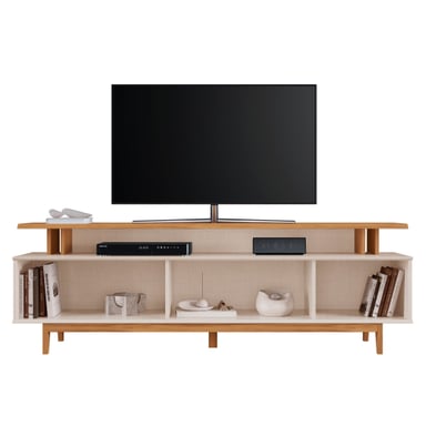 RACK TV70' HOME MOBILI RODAS NT 1385 BLANCO OW/NATURAL - 3