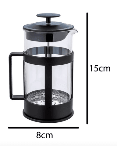 PRENSA FRANCESA CAFETERA MANUAL 600 ML GLASS CAFETIERE COLOR NEGRO - 6