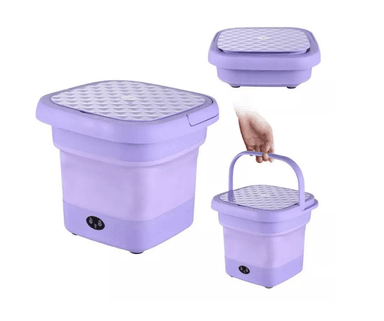 MINI LAVADORA PORTÁTIL PLEGABLE 2KG 220V - IDEAL PARA VIAJE - 1