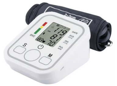 TENSIÓMETRO DIGITAL RIQUI DE BRAZO MEDIDOR PRESIÓN ARTERIAL PULSO COLOR BLANCO - 2
