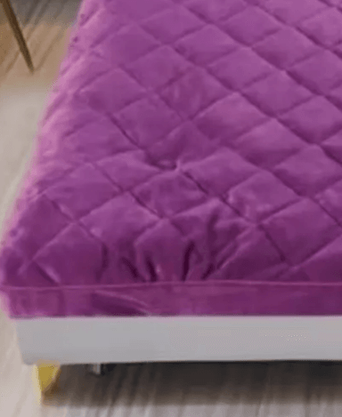 CUBRECOLCHÓN RIQUI 2 PLAZAS VIOLETA PLUSH ACOLCHADO RM3 - 2