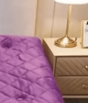 CUBRECOLCHÓN RIQUI 2 PLAZAS VIOLETA PLUSH ACOLCHADO RM3 - 3