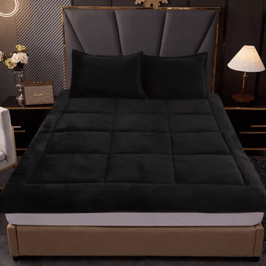 CUBRECOLCHÓN RIQUI ALGODÓN NEGRO ULTRA ACOLCHADO TOPPER 2 PLAZA - 3