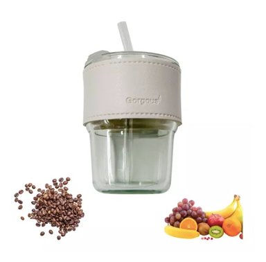 TAZA DE VIDRIO CON BOMBILLA - 1
