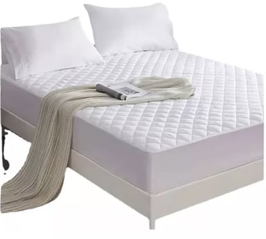 CUBRECOLCHÓN RIQUI 2 PLAZAS BLANCO IMPERMEABLE + FUNDAS - 3