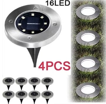 PACK 4 FOCOS SOLARES JARDÍN ESTACA - 1