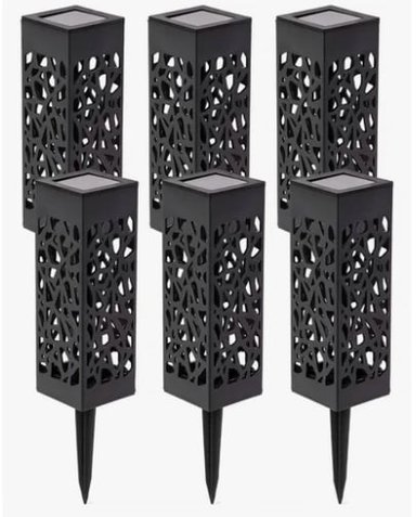 PACK DE 6 FOCOS LED SOLAR ESTACA JARDIN - 1
