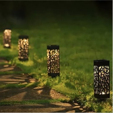 PACK DE 6 FOCOS LED SOLAR ESTACA JARDIN - 4