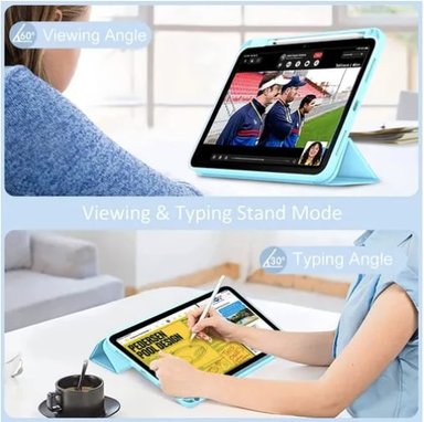 FUNDA CARCASA PARA IPAD A16 11 GEN CELESTE - 4