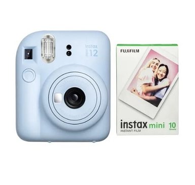 KIT MINI 12 C/PASTEL BLUE + PELICULA 10 FOTOS COLOR AZUL - 1