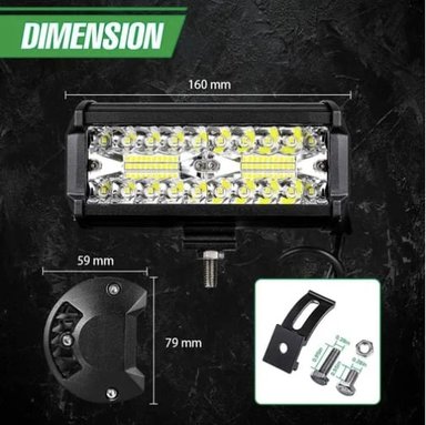 FOCOS LED NEBLINERO BARRA RECTA 120W PREMIUM - 2
