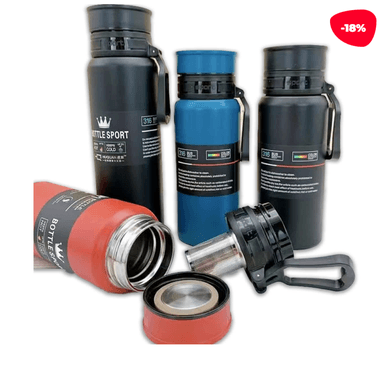 TERMO PARA BEBIDAS LISO INOXIDABLE 900ML | 12 UNID - 1