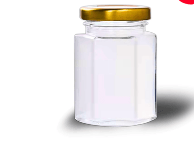 FRASCO DE VIDRIO CON TAPA DE ALUMINIO DORADO 150ML - 1