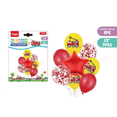 SET DE GLOBOS BOMBEROS - 1