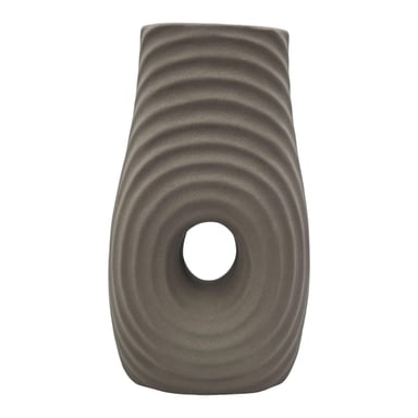 JARRON FLORERO DE CERAMICA FINA DECORATIVO MODERNO CAFE - 1