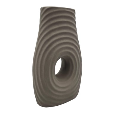 JARRON FLORERO DE CERAMICA FINA DECORATIVO MODERNO CAFE - 3