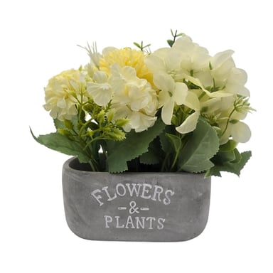 PLANTA ARTIFICIAL MACETERO DE CEMENTO FLOWERS AND PLANTS - 1