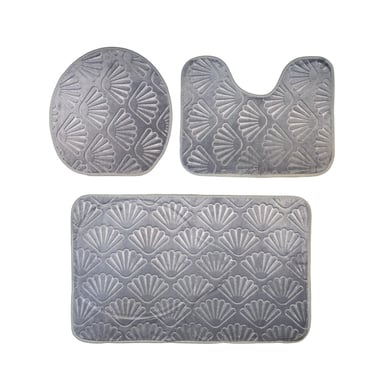 CONJUNTO DE 3 ALFOMBRA DE BAÑO SUAVES ABSORVENTES DISEÑO MAR - 1
