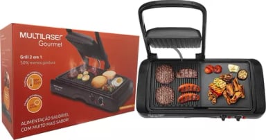 PLANCHA ASADERA PARRILLA 2 EN 1 PORTÁTIL RAF 2695 1600W - 1
