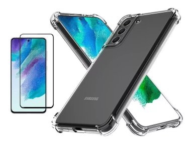 CARCASA SAMSUNG S21 FE SILICONA ANTIGOLPES + VIDRIO - 1