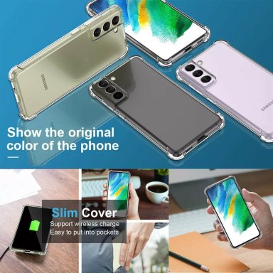CARCASA SAMSUNG S21 FE SILICONA ANTIGOLPES + VIDRIO - 3